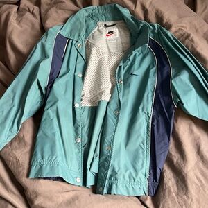 Nike Women's Vintage Teal and Navy Jacket